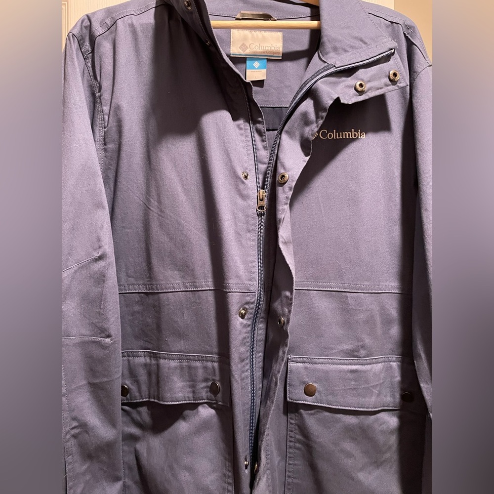 Columbia Jacket Full Zip Snap Button Collared Can… - image 3